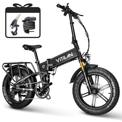 Vitilane I7 Pro 3.0 Folding Full Suspension Bicicletta elettrica GARANZIA ITALIANA